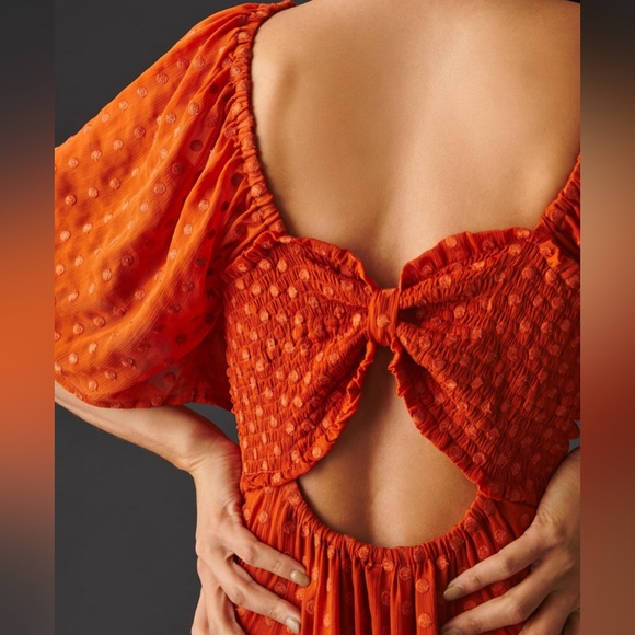 Anthropologie Ruched Tiered Dress - Picture 8 of 10